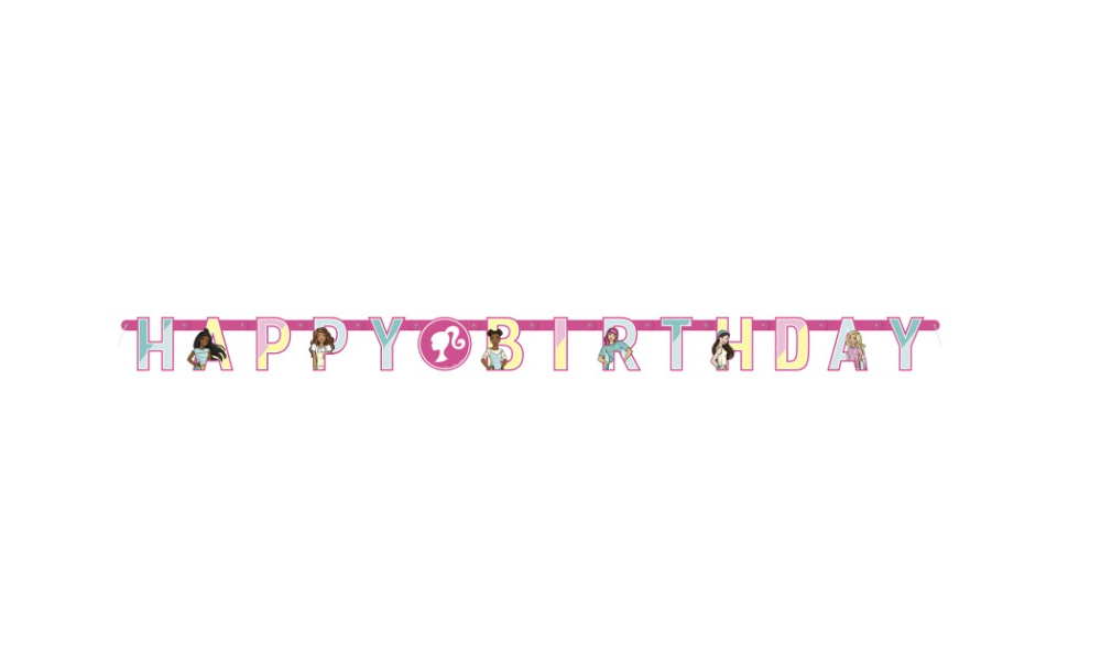 Barbie "Happy Birthday" Jointed Banner