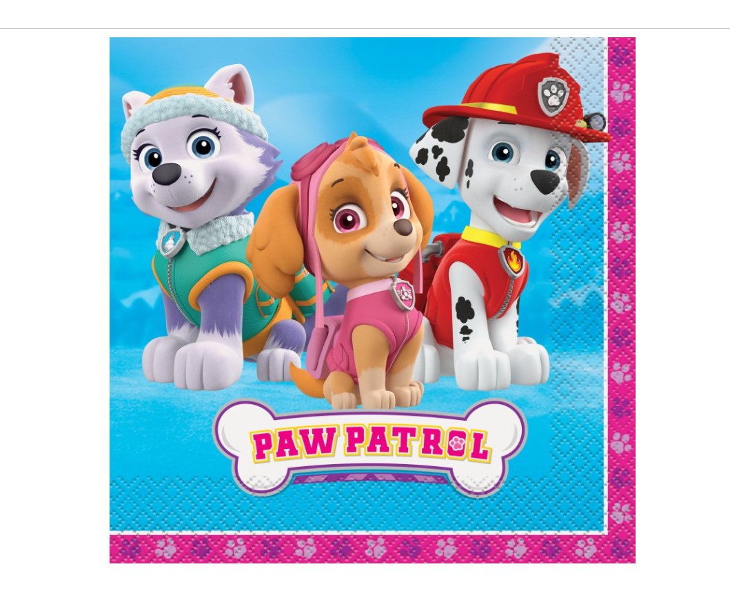 Paw Patrol Girl Luncheon Napkins 16ct