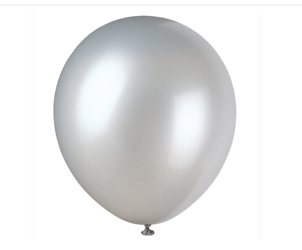 12" Latex Balloons 72ct - Silver