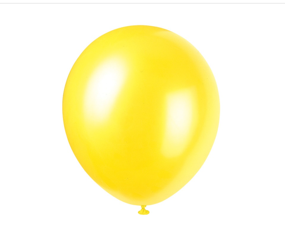 12" Latex Balloons 8ct - Golden Yellow