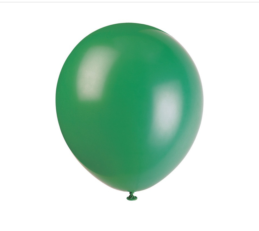 12" Latex Balloons 10ct - Forest Green