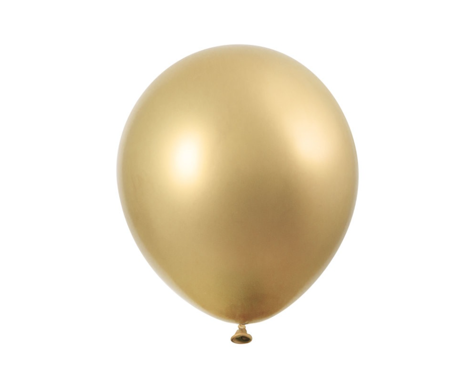 Solid Color Platinum 11" Latex Balloons 6ct - Gold