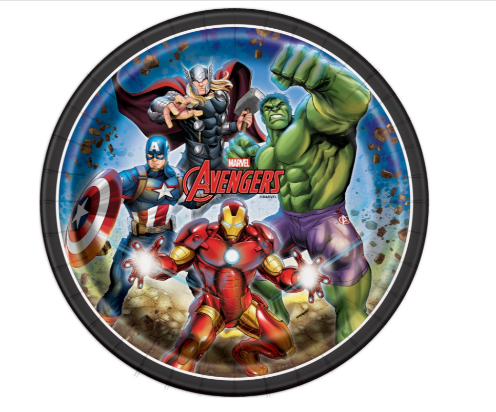 Avengers Round 9" Dinner Plates  8ct