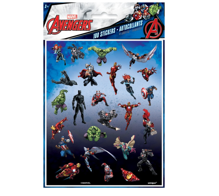 Avengers Sticker Sheets  4ct