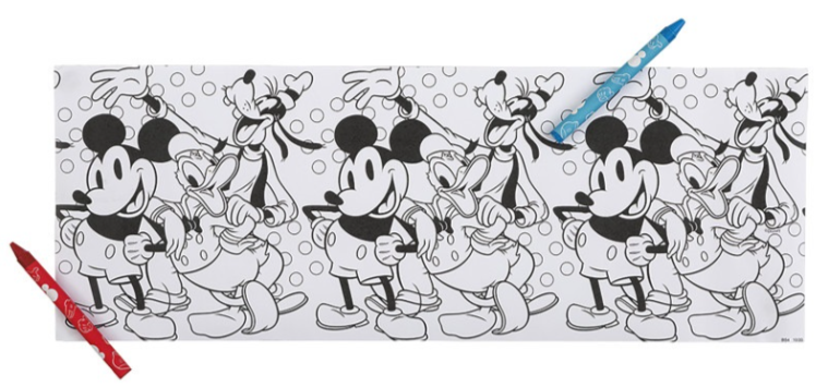 Disney Mickey Mouse Paper Coloring Rolls & Crayons 3ct