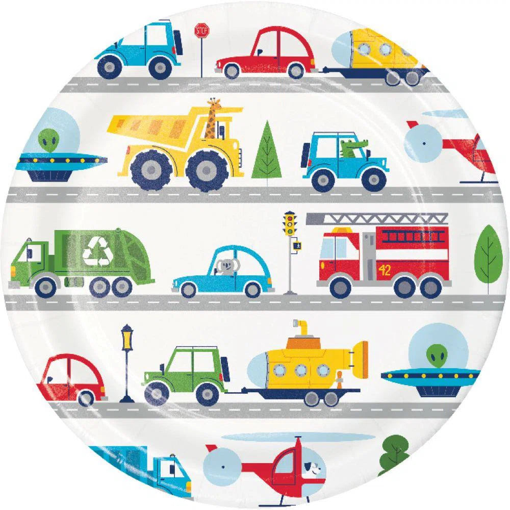 Transportation Time Dinner Plate