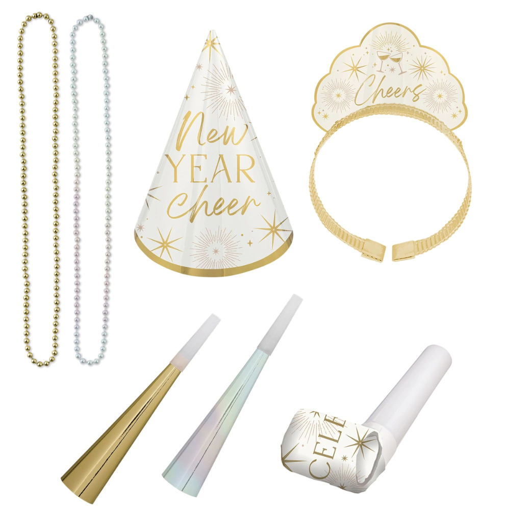 2026 New Years 4 Person Party Kit - Golden Soiree