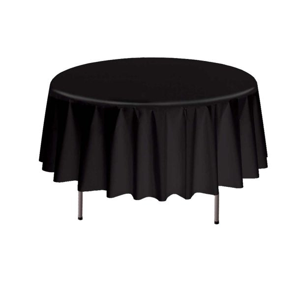 VALUMOST 84″ ROUND TABLE COVERS
BLACK