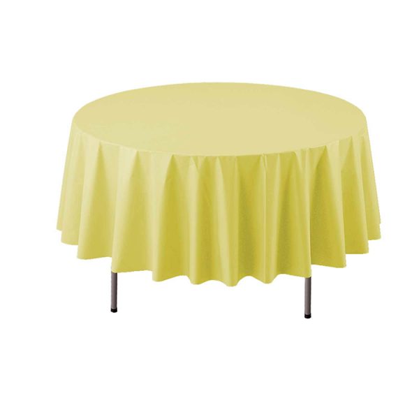 84″ ROUND TABLE COVERS YELLOW