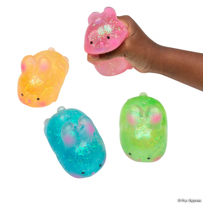 Easter Bunny Glitter Maltose Squeeze Toys