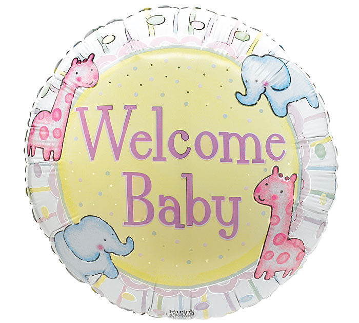 949 17" WELCOME BABY FOIL BALLOON