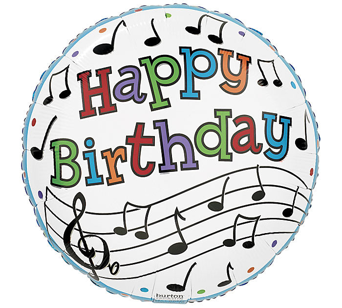 18"PKG JAZZ IT UP BIRTHDAY BALLOON