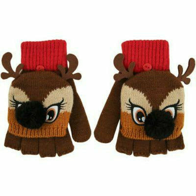 ABG Accessories HOLIDAY: CHRISTMAS Reindeer Fingerless Gloves