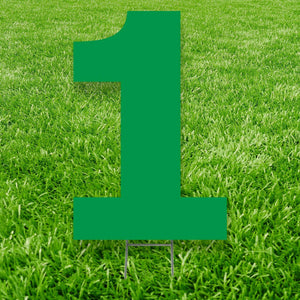 Advanced Graphics BIRTHDAY Green Number 1 Yard Sign