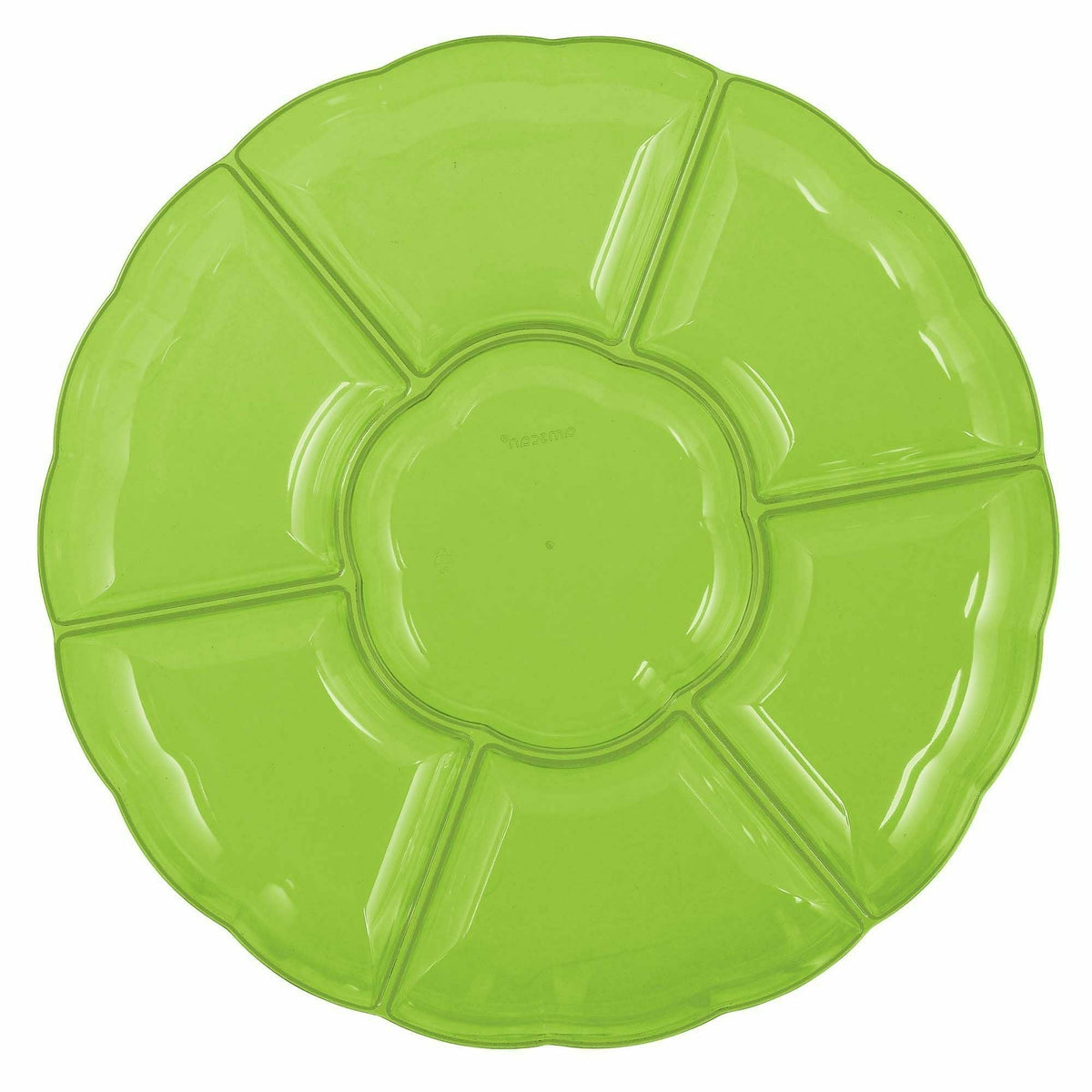 Amscan 16&quot; Compartment Chip &amp; Dip Tray - Kiwi