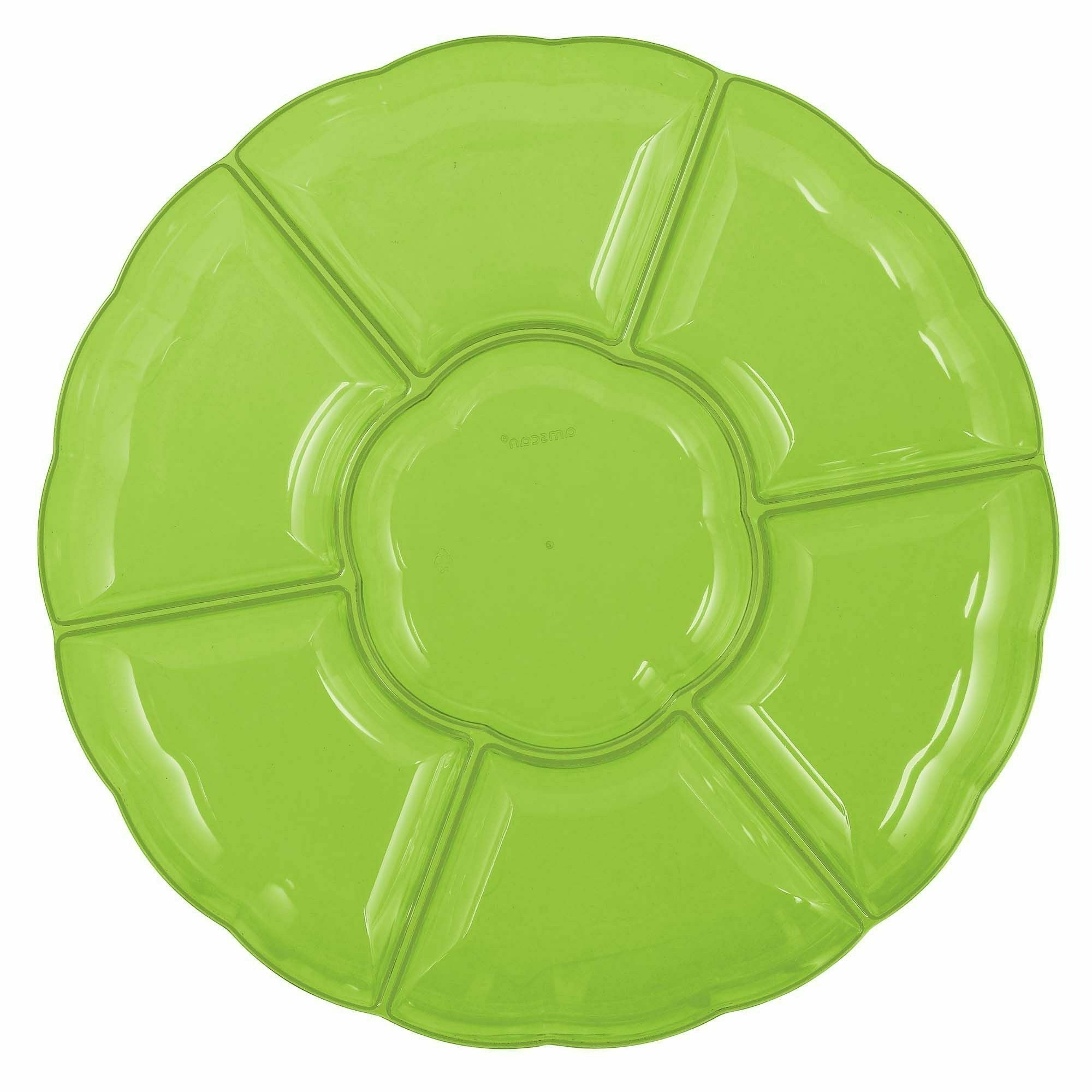 Amscan 16" Compartment Chip & Dip Tray - Kiwi