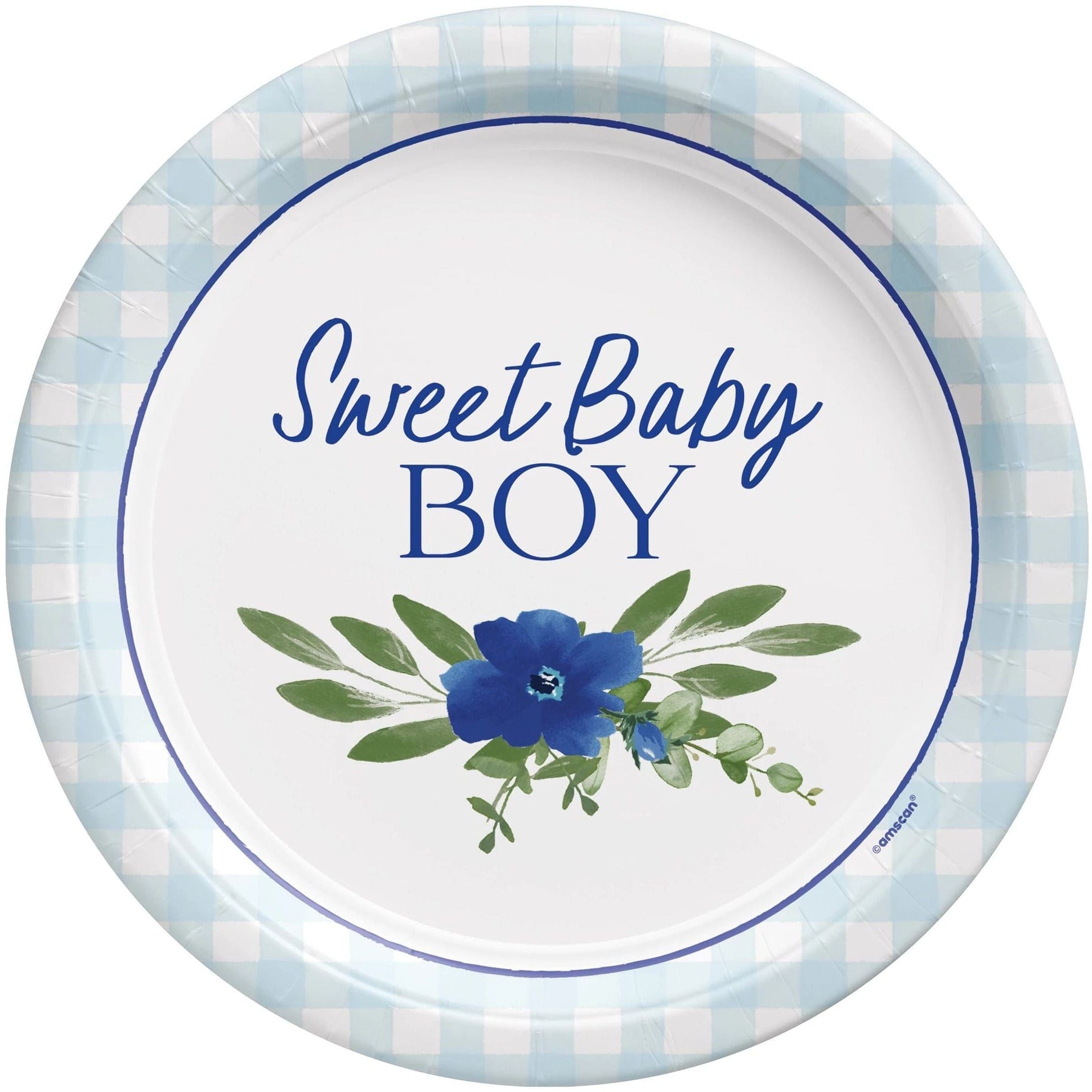 Amscan BABY SHOWER Baby In Bloom 7" Round Plates