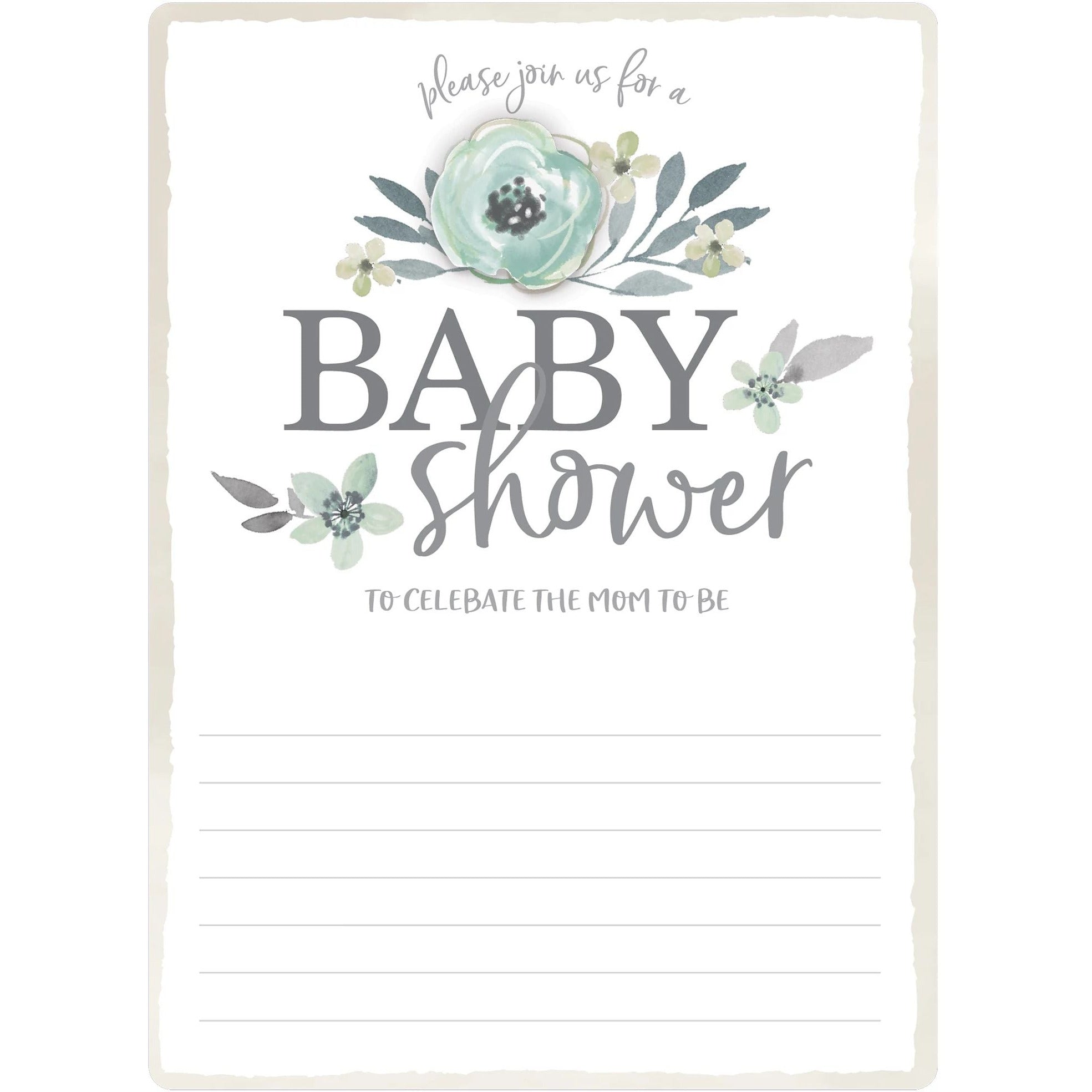 Amscan BABY SHOWER Baby Shower Jumbo Deluxe Invitations