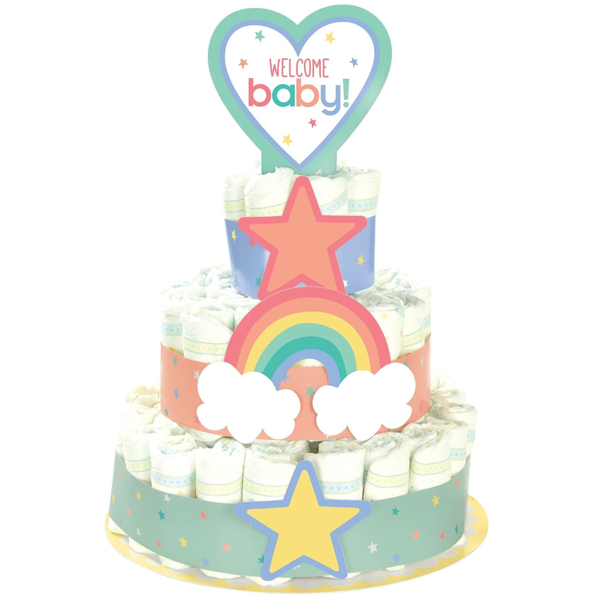 Amscan BABY SHOWER Baby Shower Neutral Diaper Cake Kit