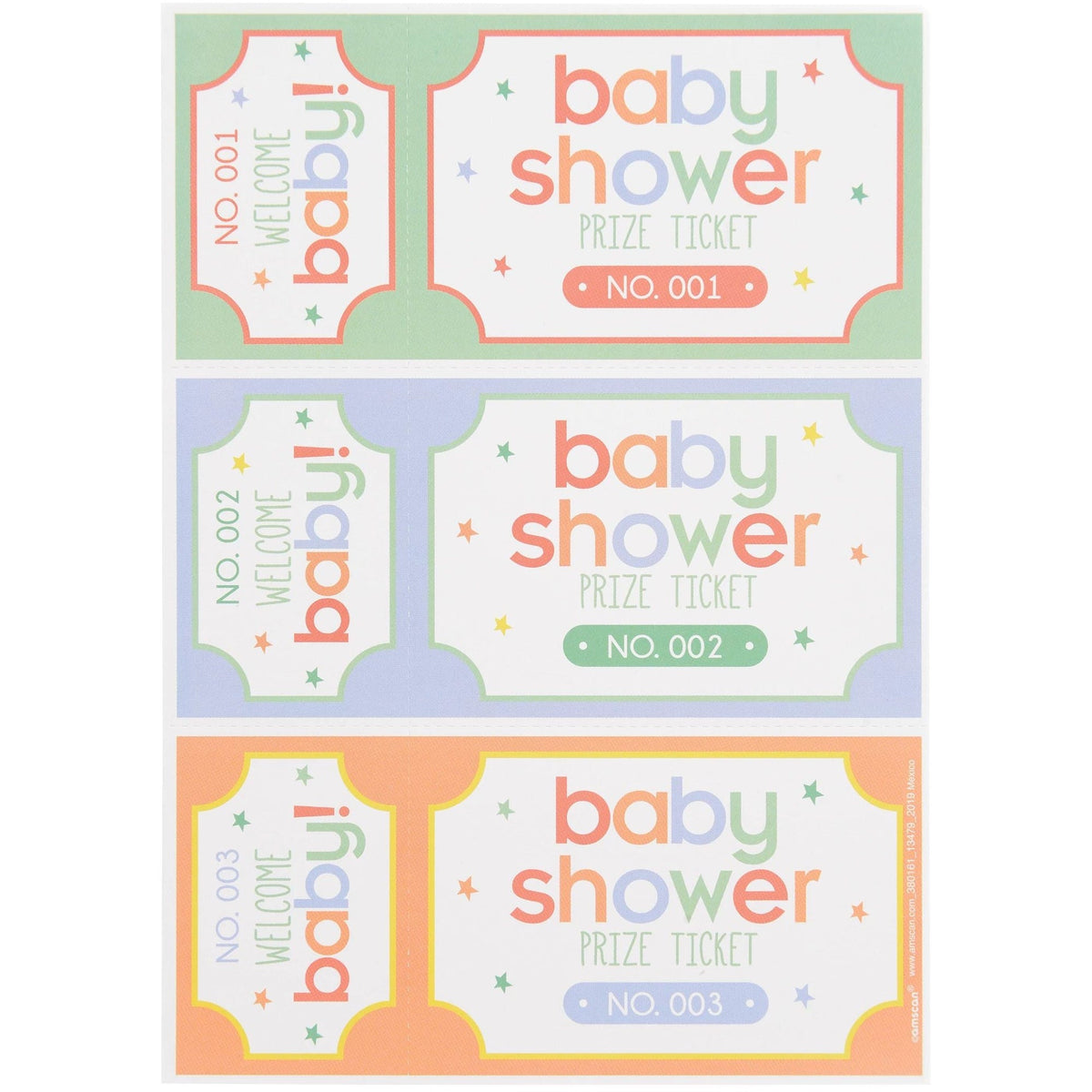 Amscan BABY SHOWER Baby Shower Prize Tickets