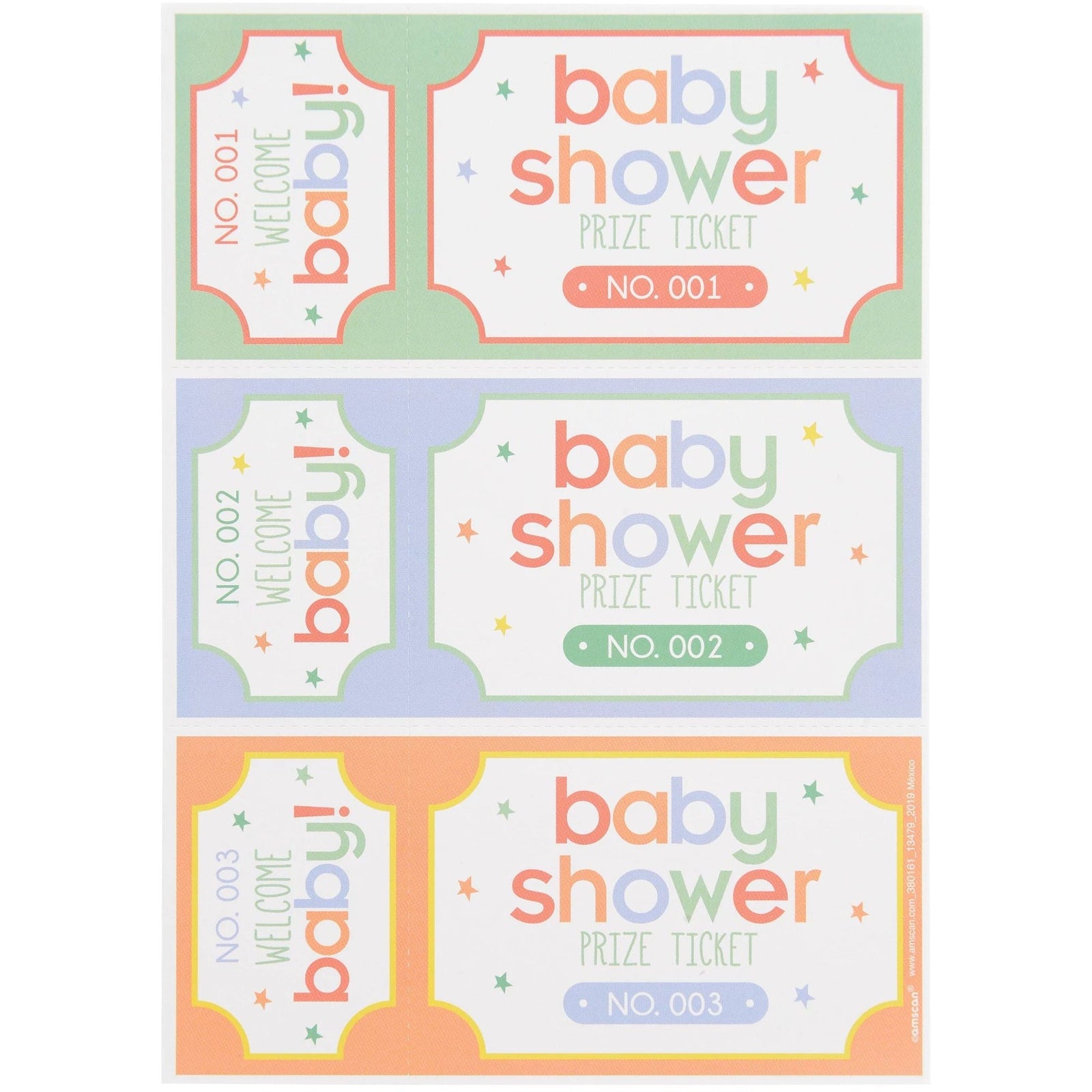 Amscan BABY SHOWER Baby Shower Prize Tickets