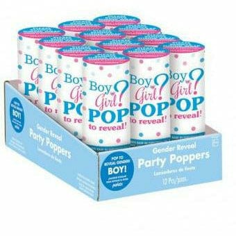 AMSCAN BABY SHOWER Blue Confetti Boy Poppers