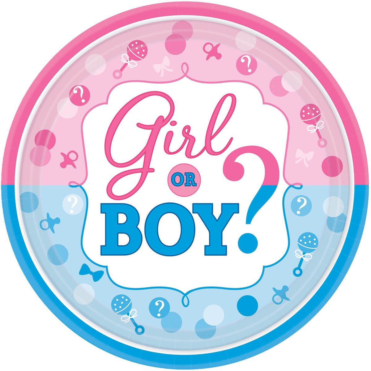 Amscan BABY SHOWER BOY/GIRL 7&quot; PLATES