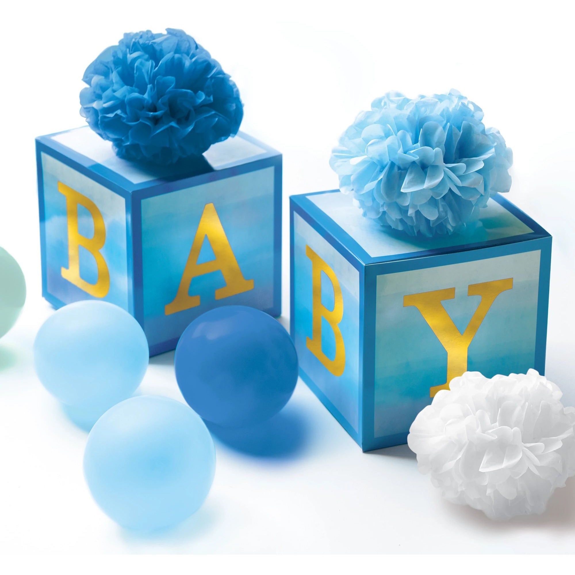 Amscan BABY SHOWER Boy Table Boxes Decorating Kit