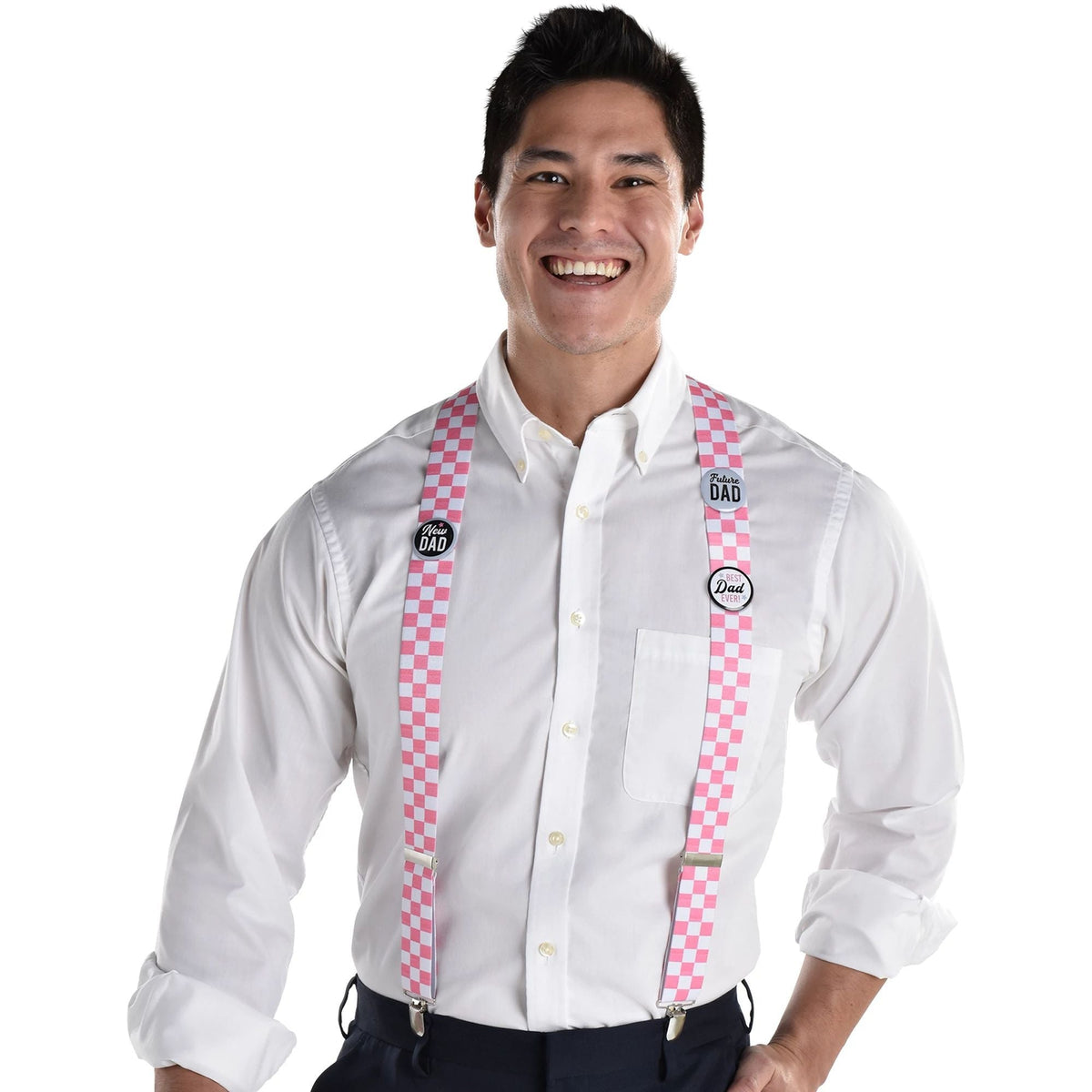 Amscan BABY SHOWER Dad Suspenders Pink