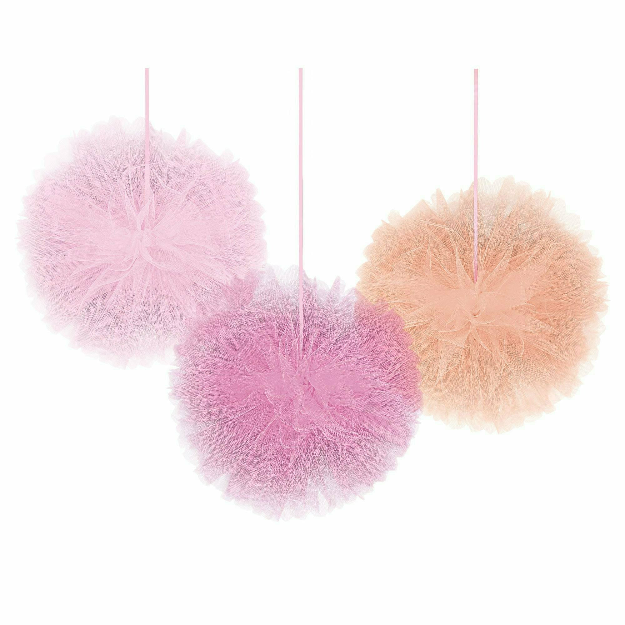 Amscan BABY SHOWER Deluxe Tulle Fluffy Decoration - Girl