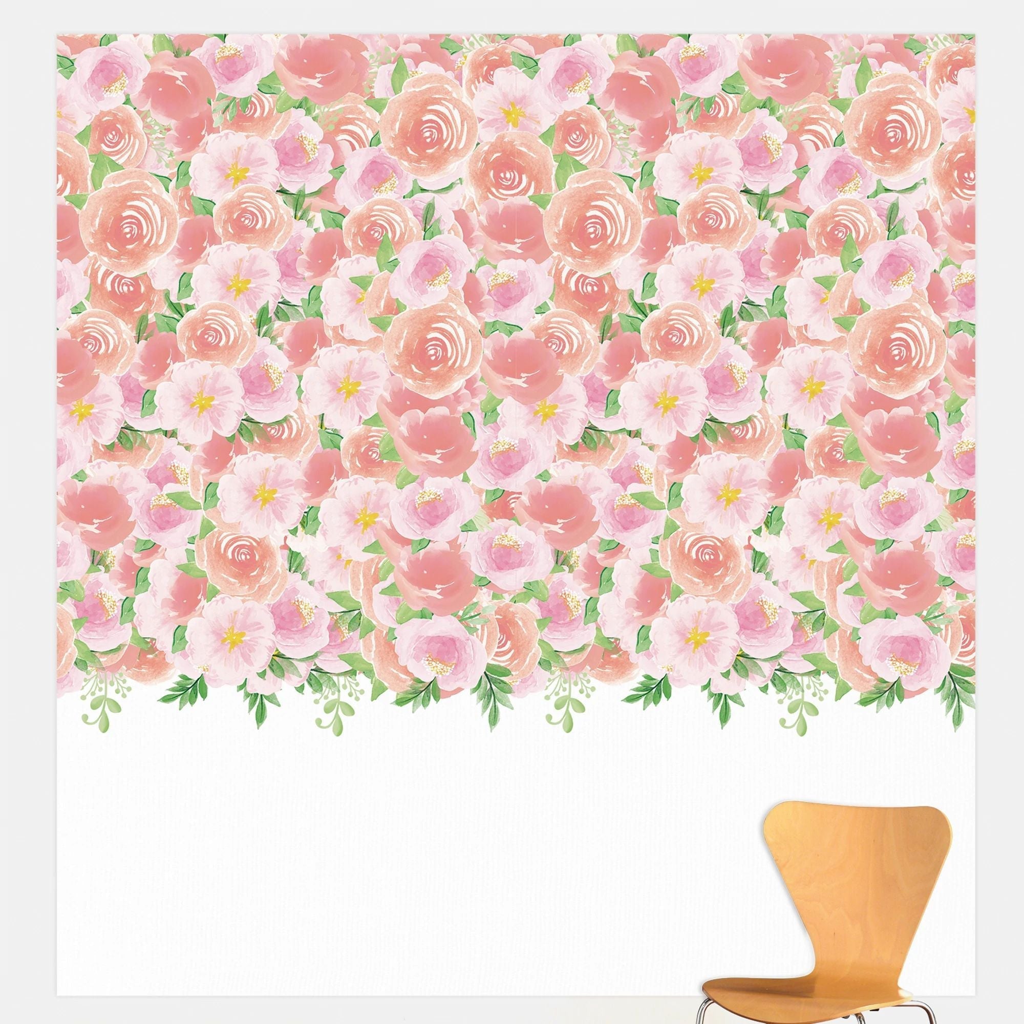 Amscan BABY SHOWER Floral Baby Canvas Backdrop