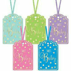 Amscan BABY SHOWER Gender-Neutral Baby Shower Favor Tags 25ct