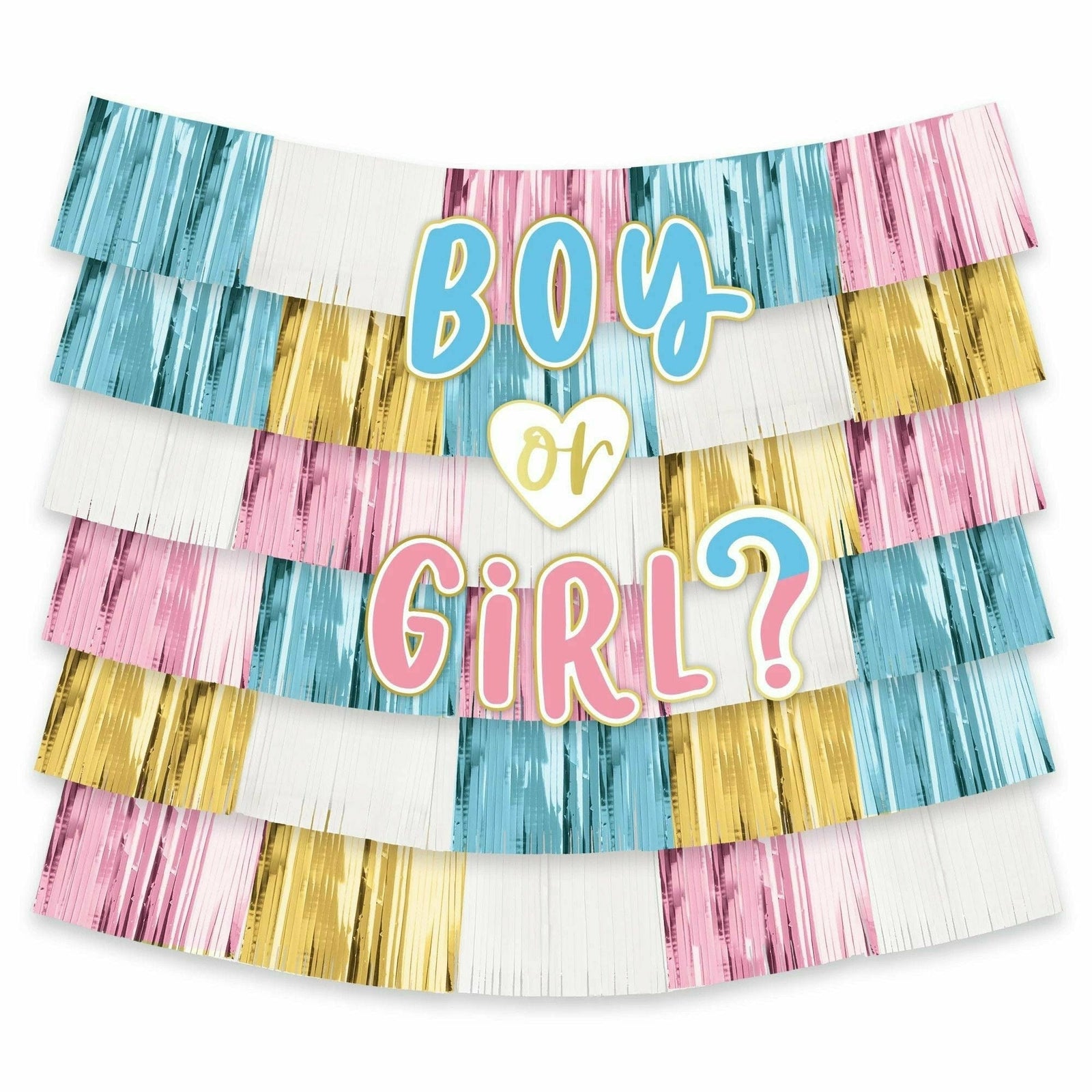 Amscan BABY SHOWER Gender Reveal Deluxe Backdrop Decorating Kit