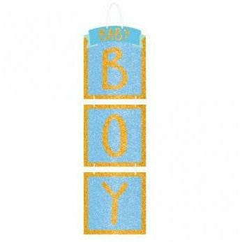 Amscan BABY SHOWER Glitter Drop Decoration - Boy