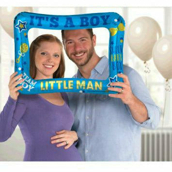 Amscan BABY SHOWER Inflatable It&#39;s A Boy Gender Reveal Photo Frame Balloon