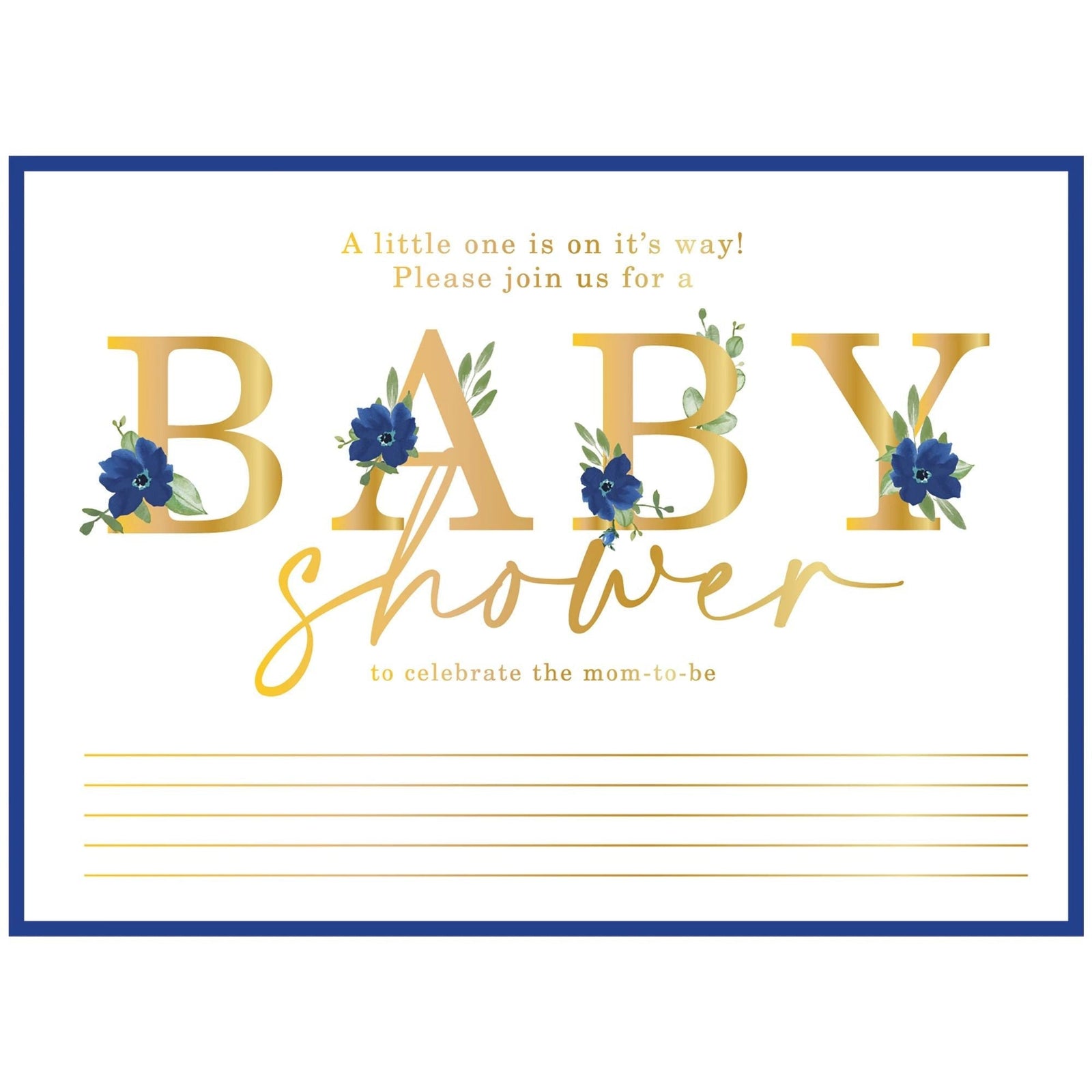 Amscan BABY SHOWER It's A Boy Jumbo Deluxe Invitations