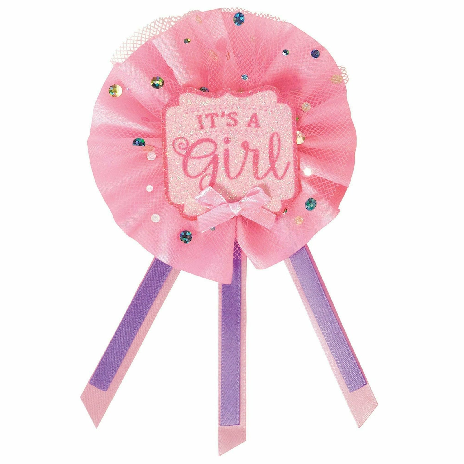 Amscan BABY SHOWER It's a Girl Fancy Award Ribbon