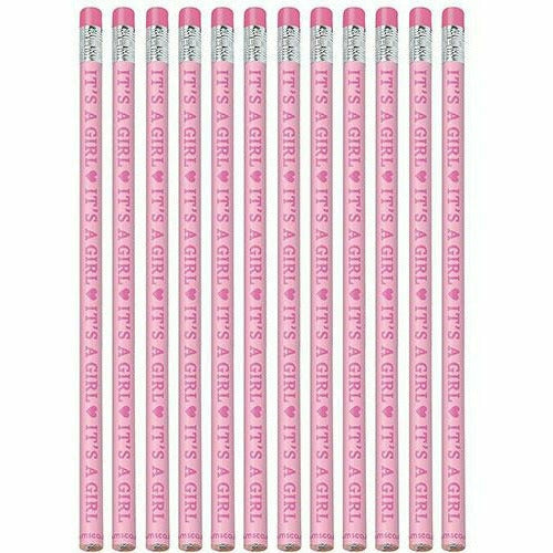 Amscan BABY SHOWER It's a Girl Pencils 12ct