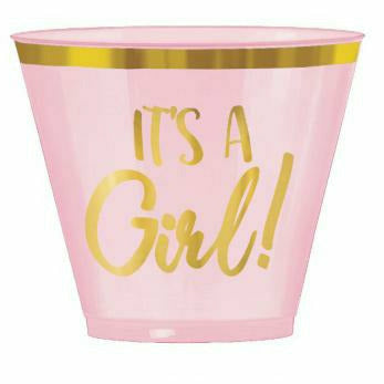 Amscan BABY SHOWER IT&#39;S A GIRL PLASTIC TUMBLERS