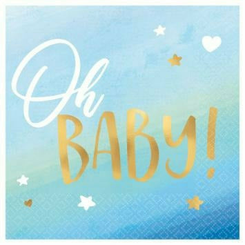 Amscan BABY SHOWER OH BABY Beverage Napkins