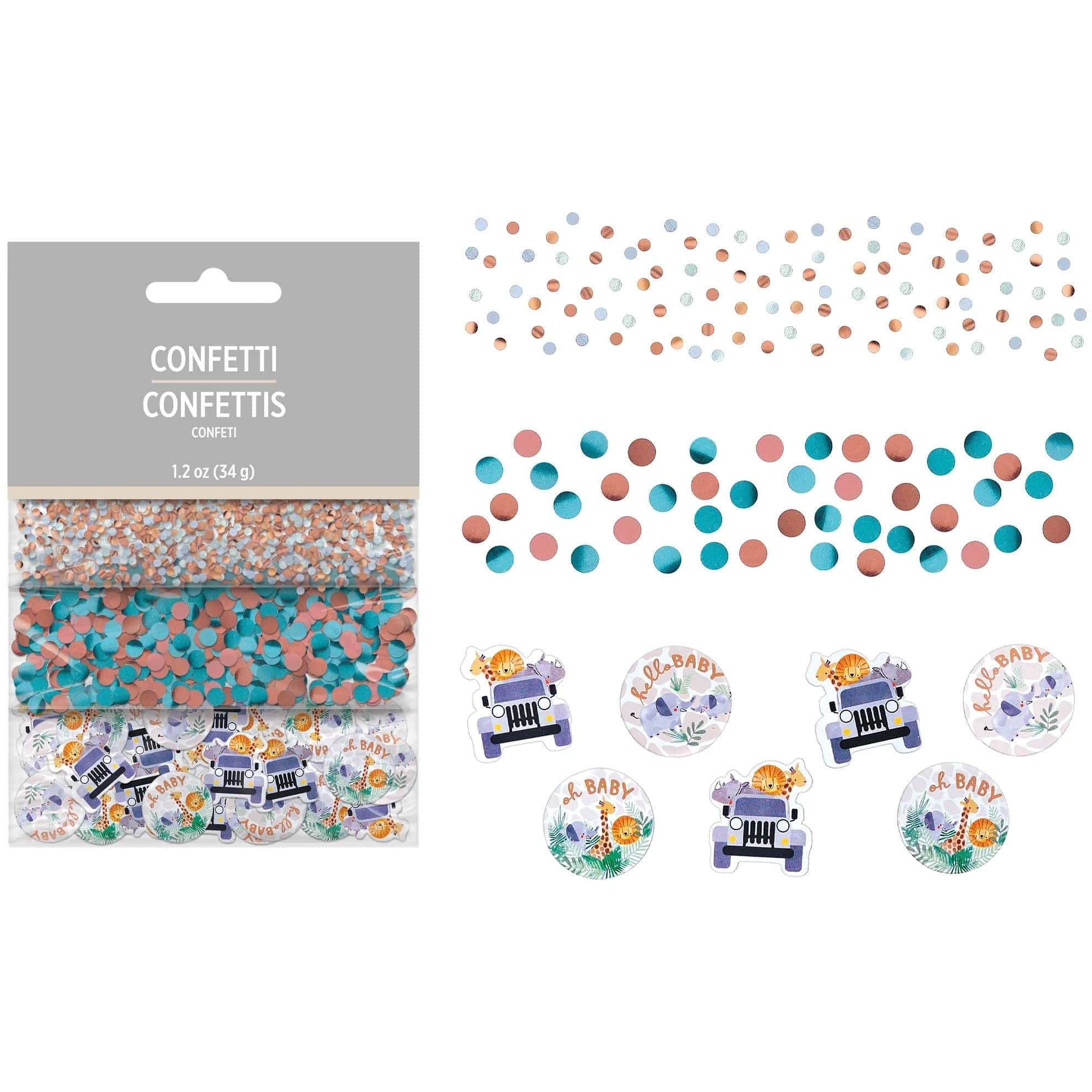 Amscan BABY SHOWER Soft Jungle Value Confetti Pack