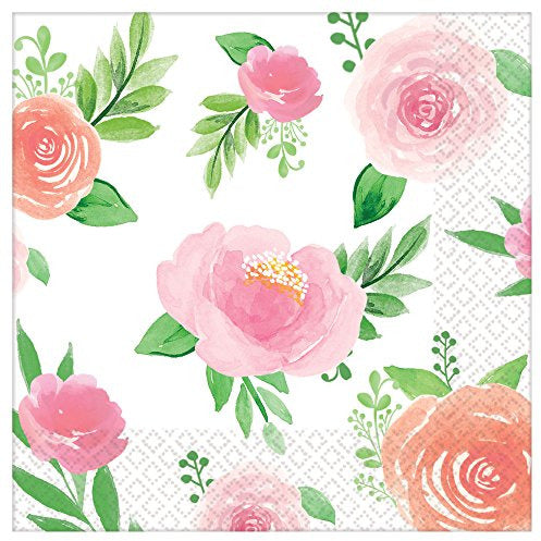 Amscan Baby Shower Sweet Floral Small Napkins