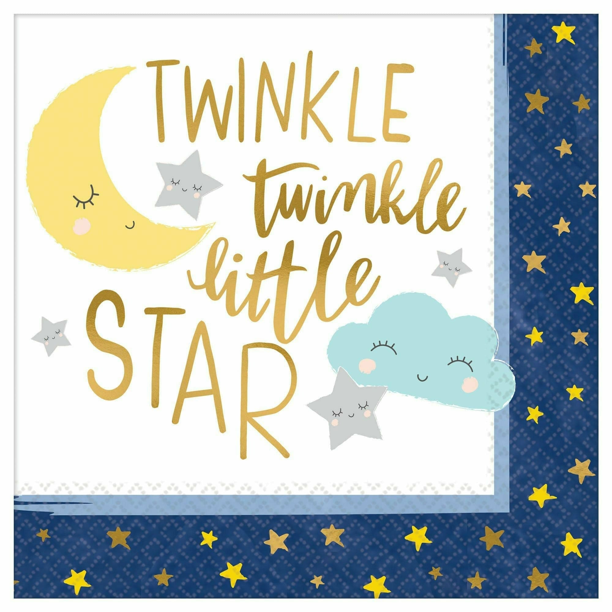 Amscan BABY SHOWER Twinkle Little Star Luncheon Napkins