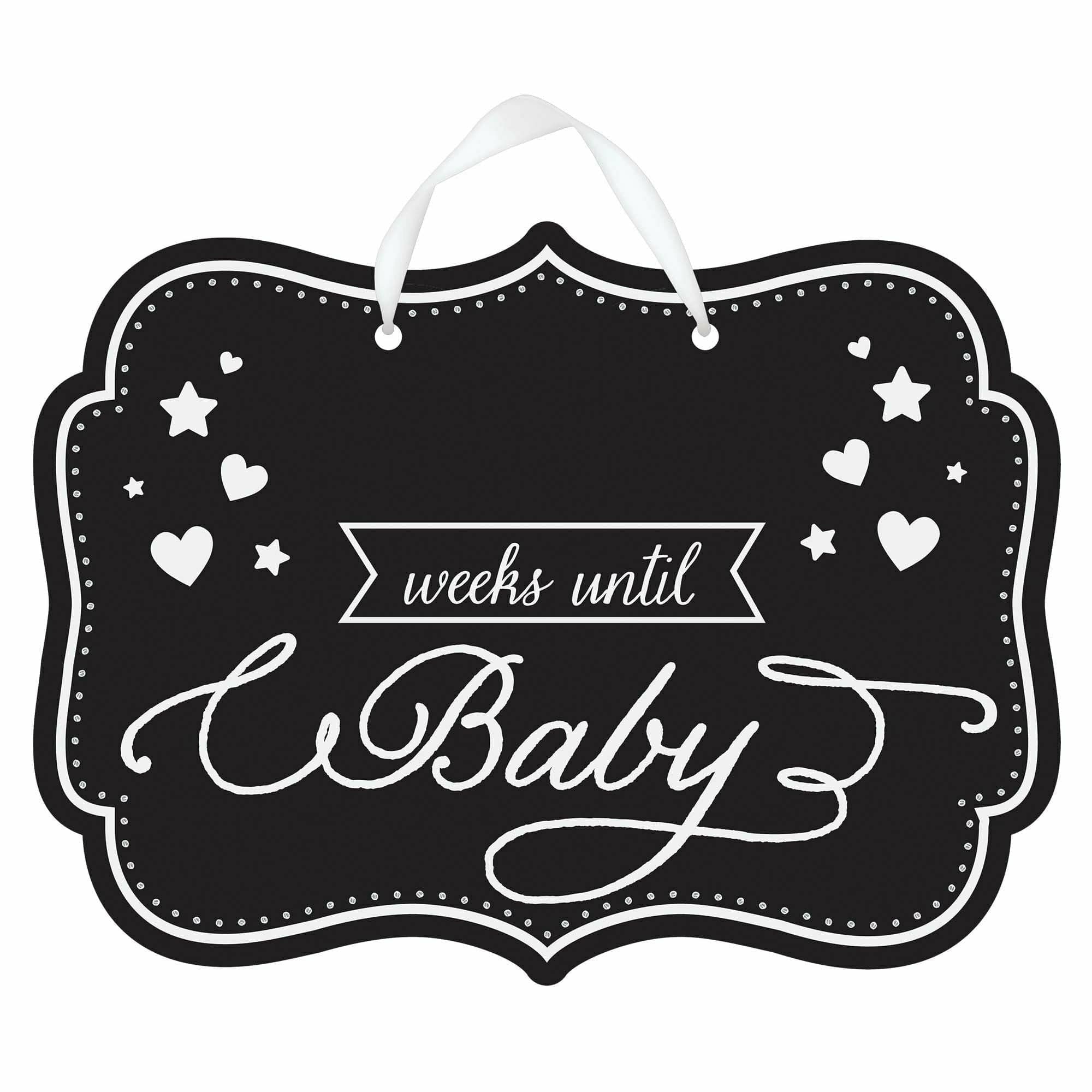 Amscan BABY SHOWER Weeks Until Baby Chalkboard Sign