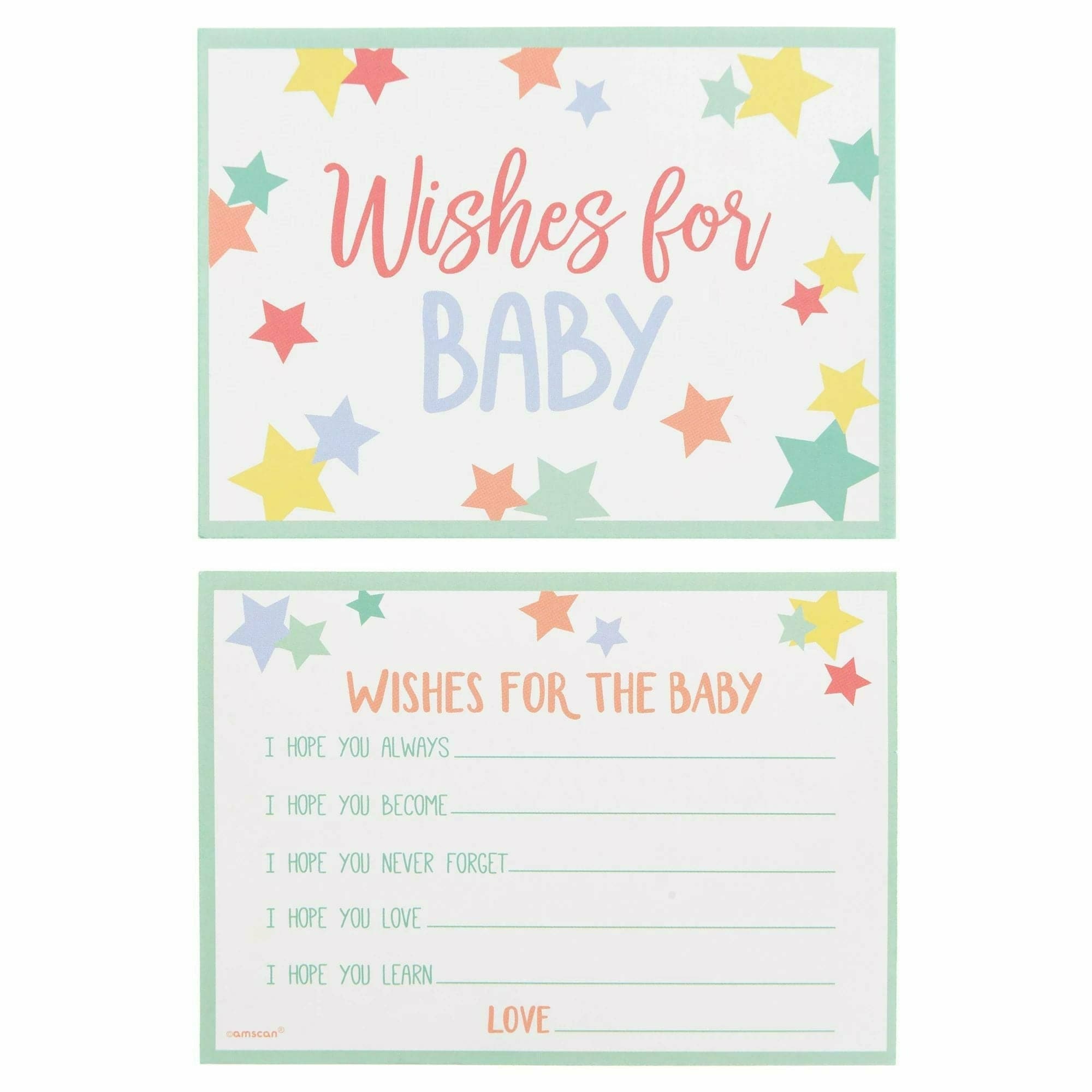 Amscan BABY SHOWER Wishes for Baby Cards