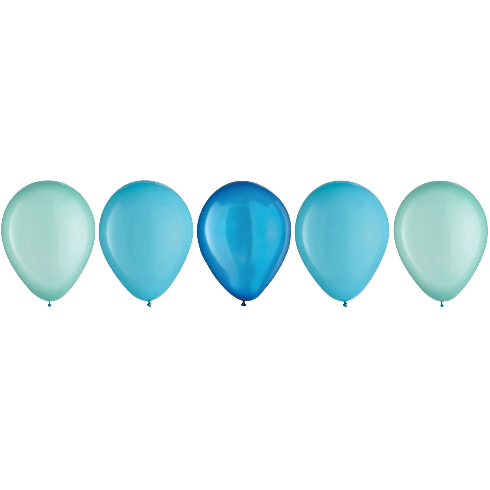Amscan BALLOONS 11" Latex Balloon Assortment - Aqua Blue