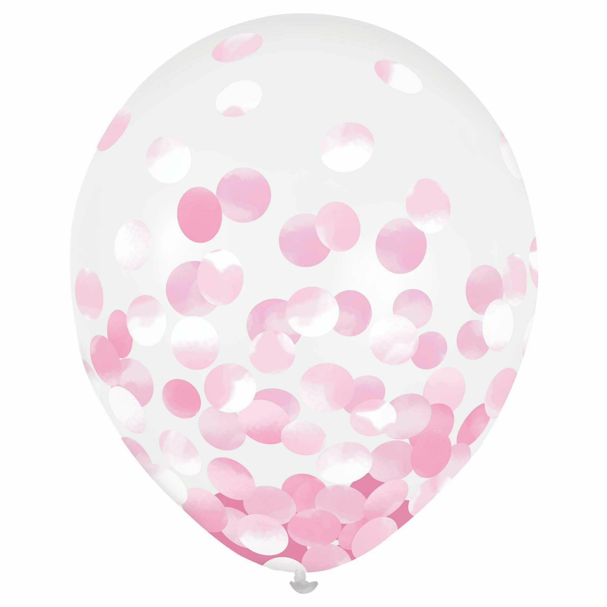 Amscan BALLOONS 12" 6CT PINK CONFETTI