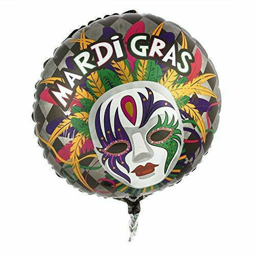 Amscan BALLOONS 18&quot; Mardi Gras Mask Mylar Balloon