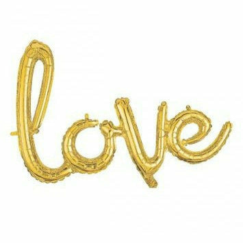 Amscan BALLOONS 497  Foil Balloon Script Phrase "Love" Gold
