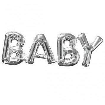 Amscan BALLOONS 786 Balloon Air-Filled Phrase "Baby" - Silver